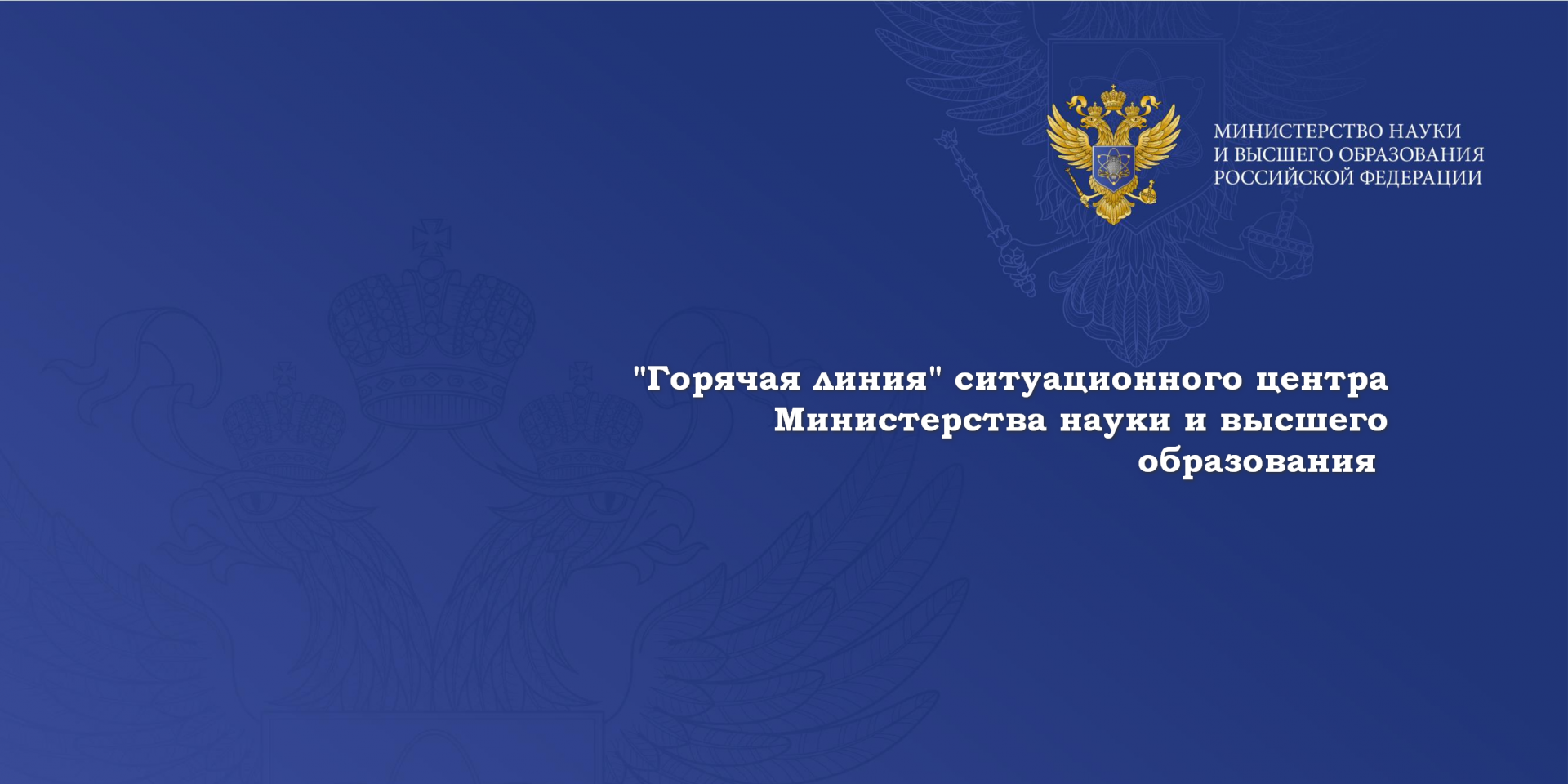 "Горячая линия" Министерства науки и высшего образования