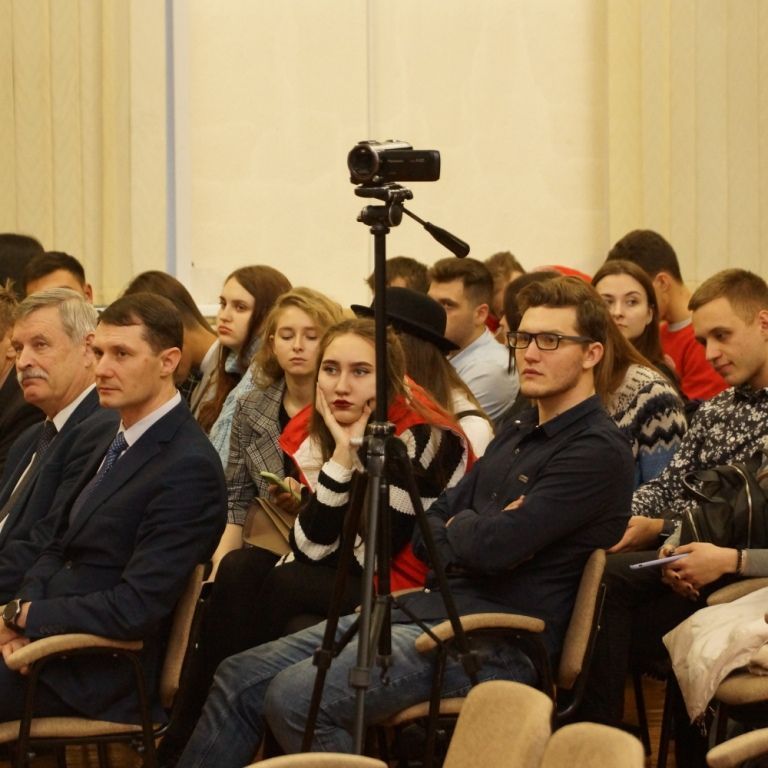 Встреча ректора А.П. Жигадло со студентами университета